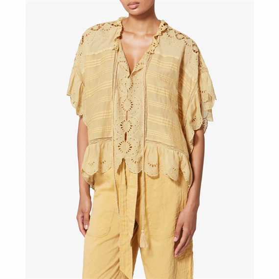 Isabel Marant Etoilé Payton Top, Light Ochre 